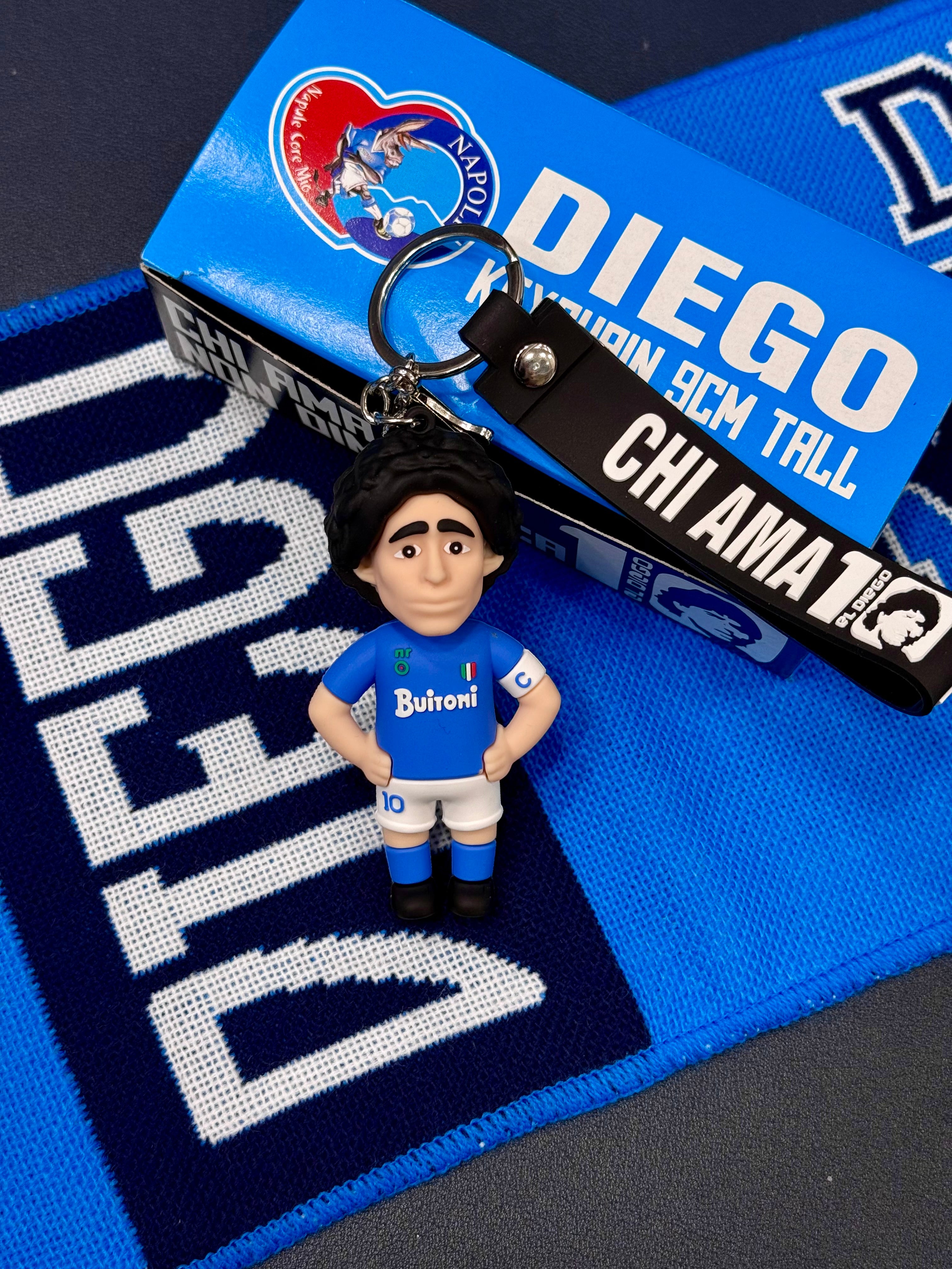 Portachiavi Diego in gomma 3D