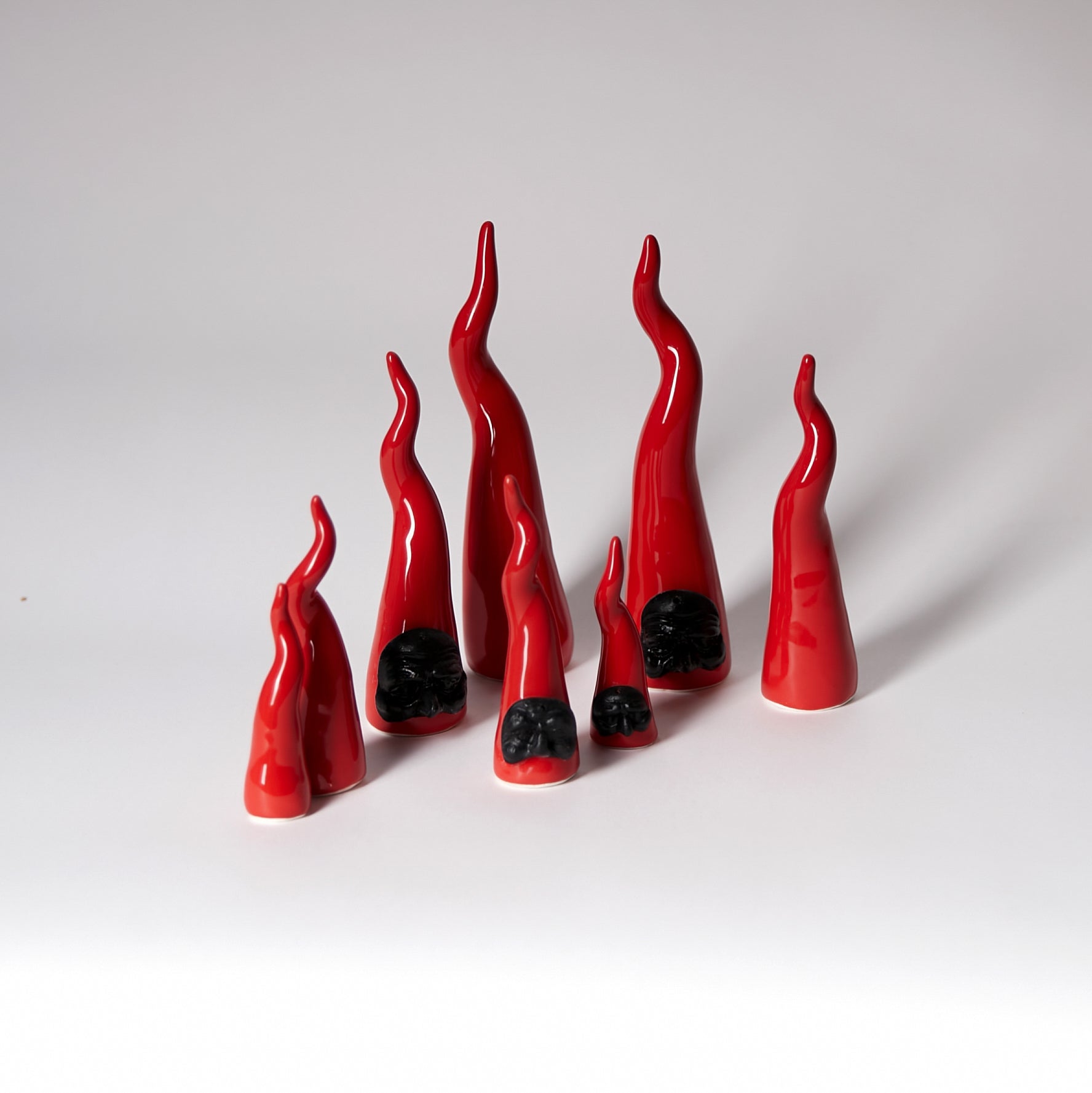 CORNO SMALTATO CON MASCHERA