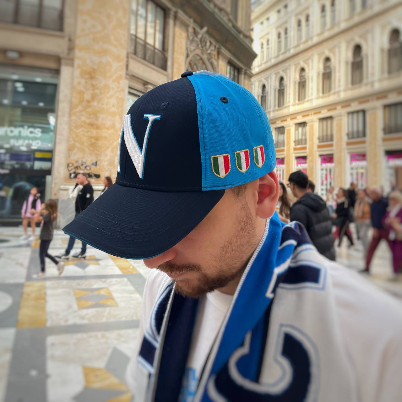 ADULT BLUE/LIGHT BLUE BASEBALL CAP - ENZO CASTELLANO