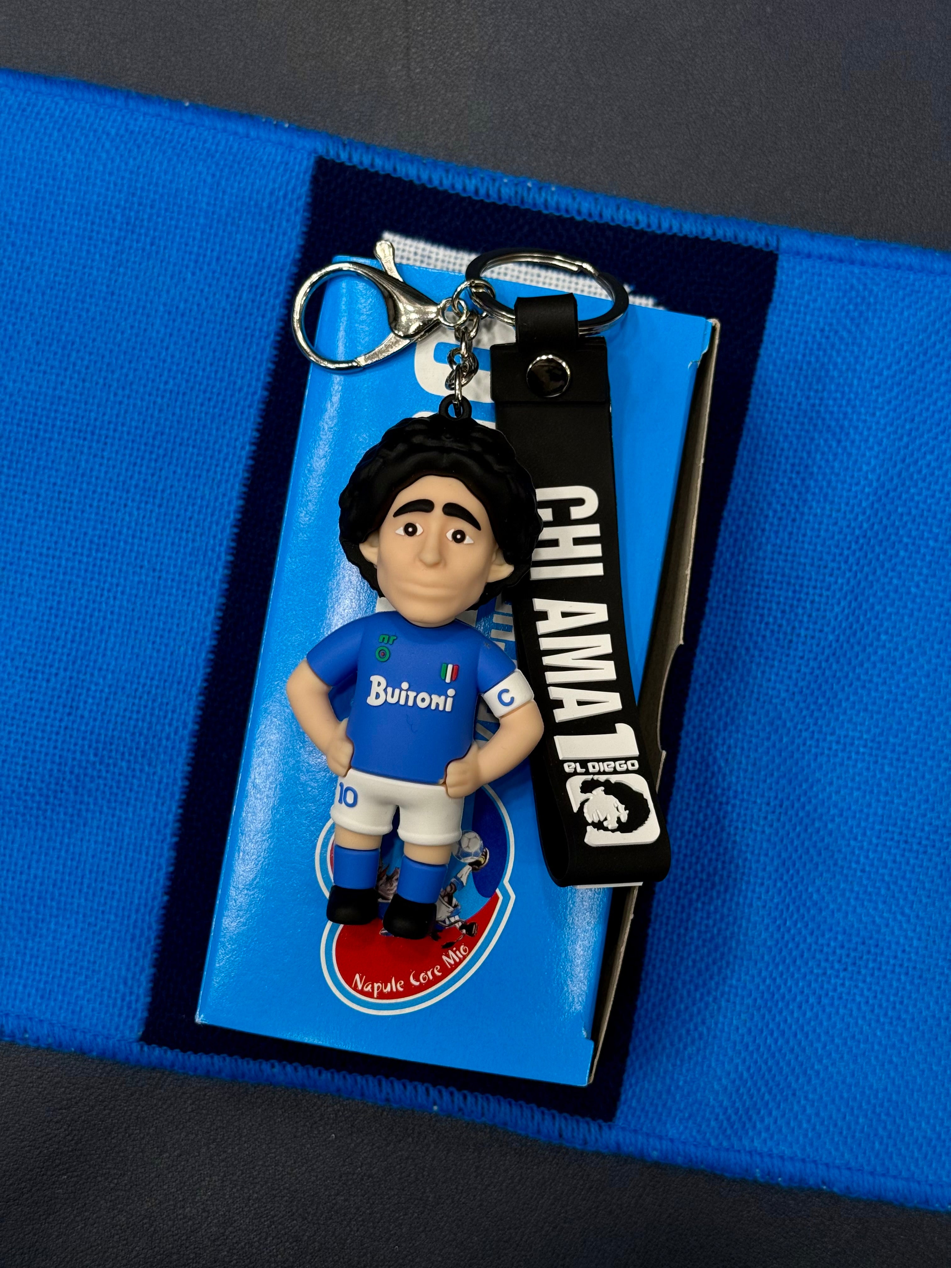 Portachiavi Diego in gomma 3D