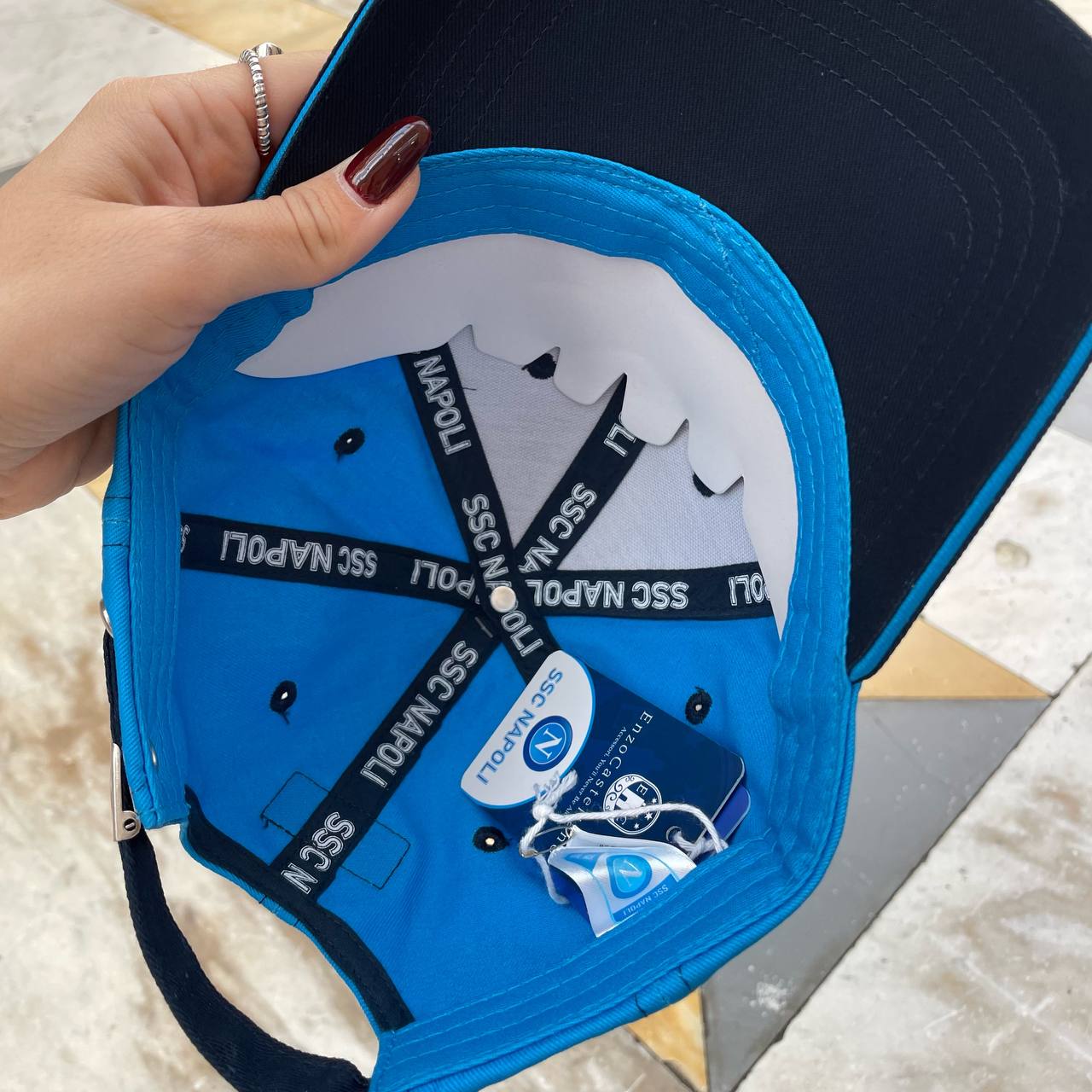 ADULT BLUE/LIGHT BLUE BASEBALL CAP - ENZO CASTELLANO
