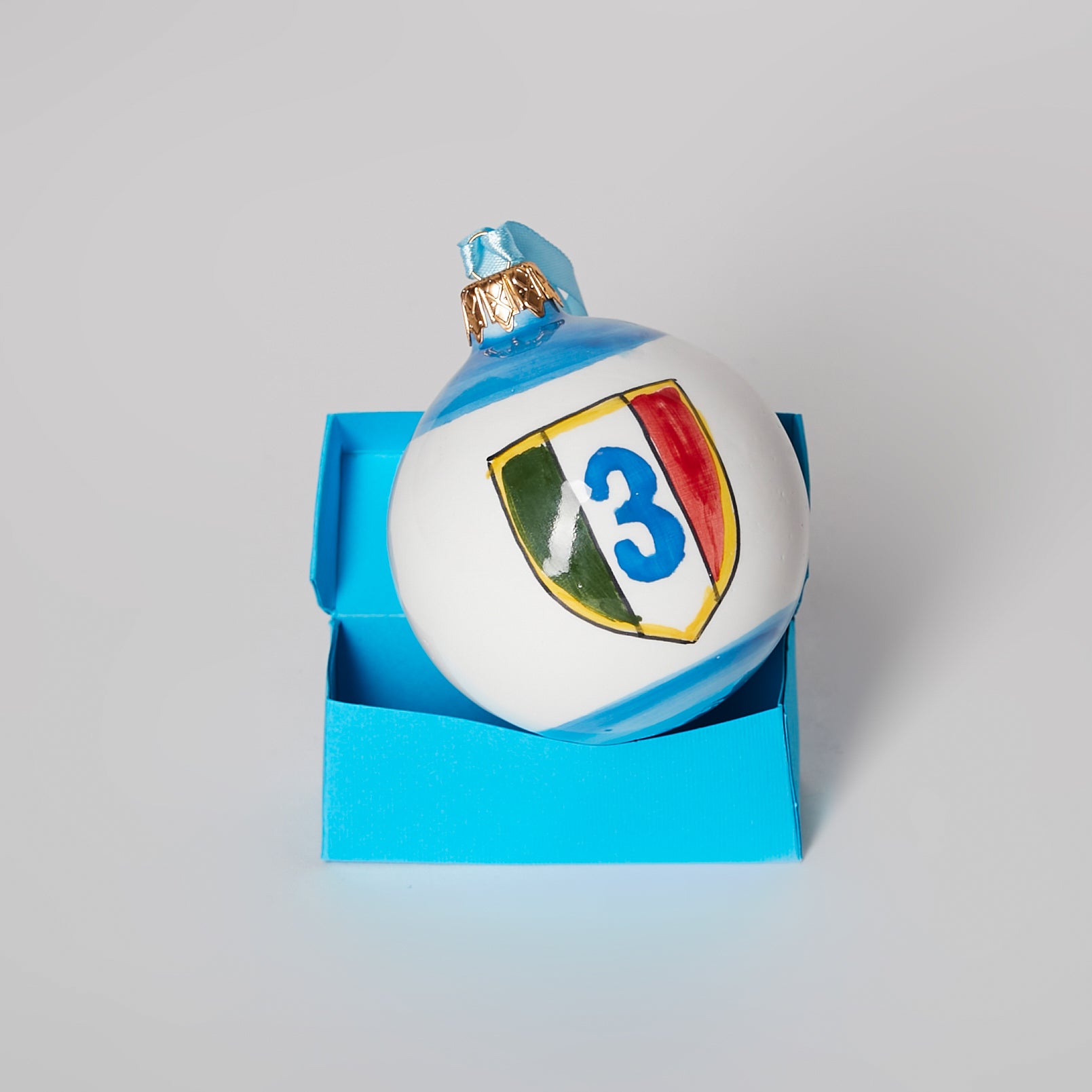 PALLA NATALIZIA 3 SCUDETTO IN CERAMICA