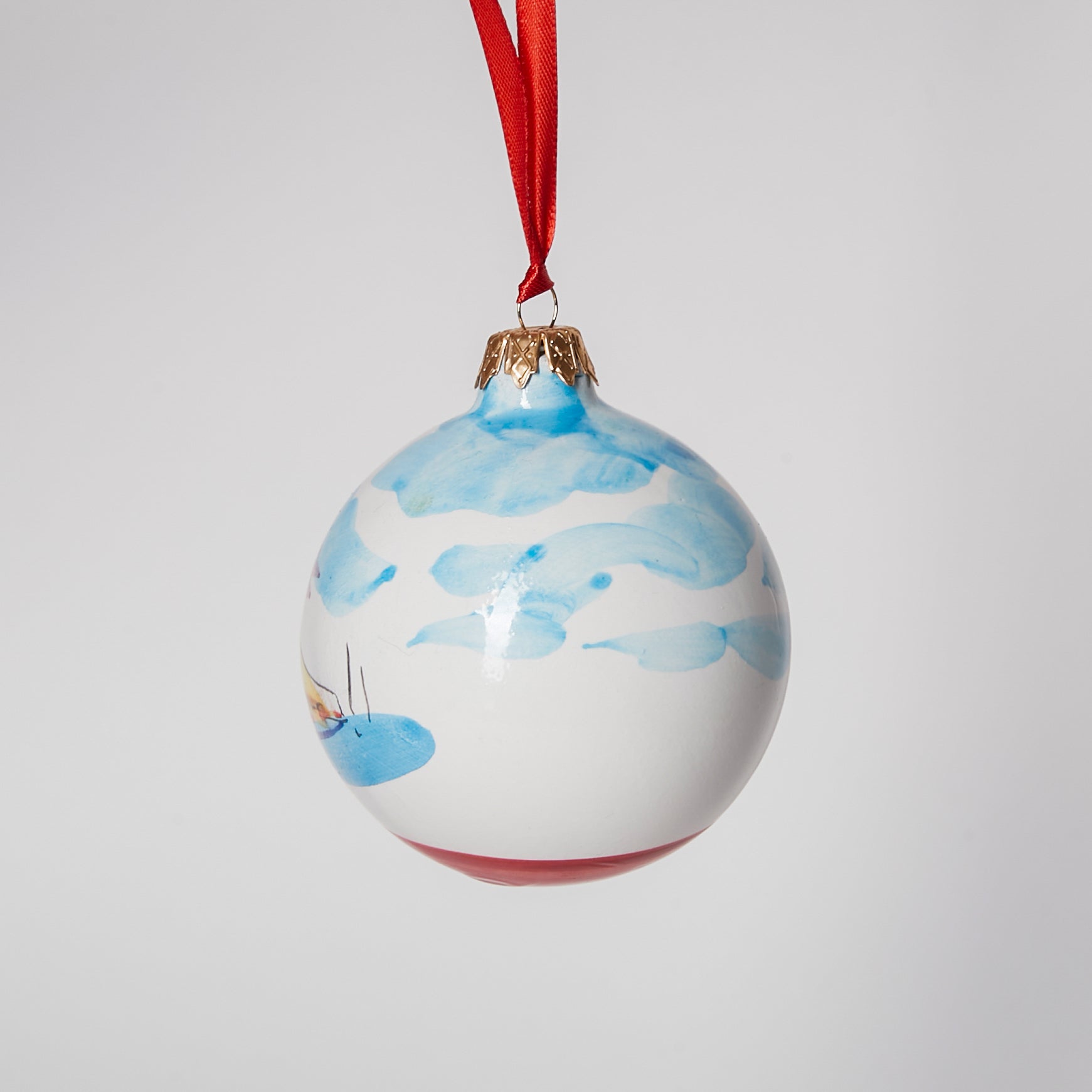 CERAMIC NAPLES PANORAMA CHRISTMAS BALL