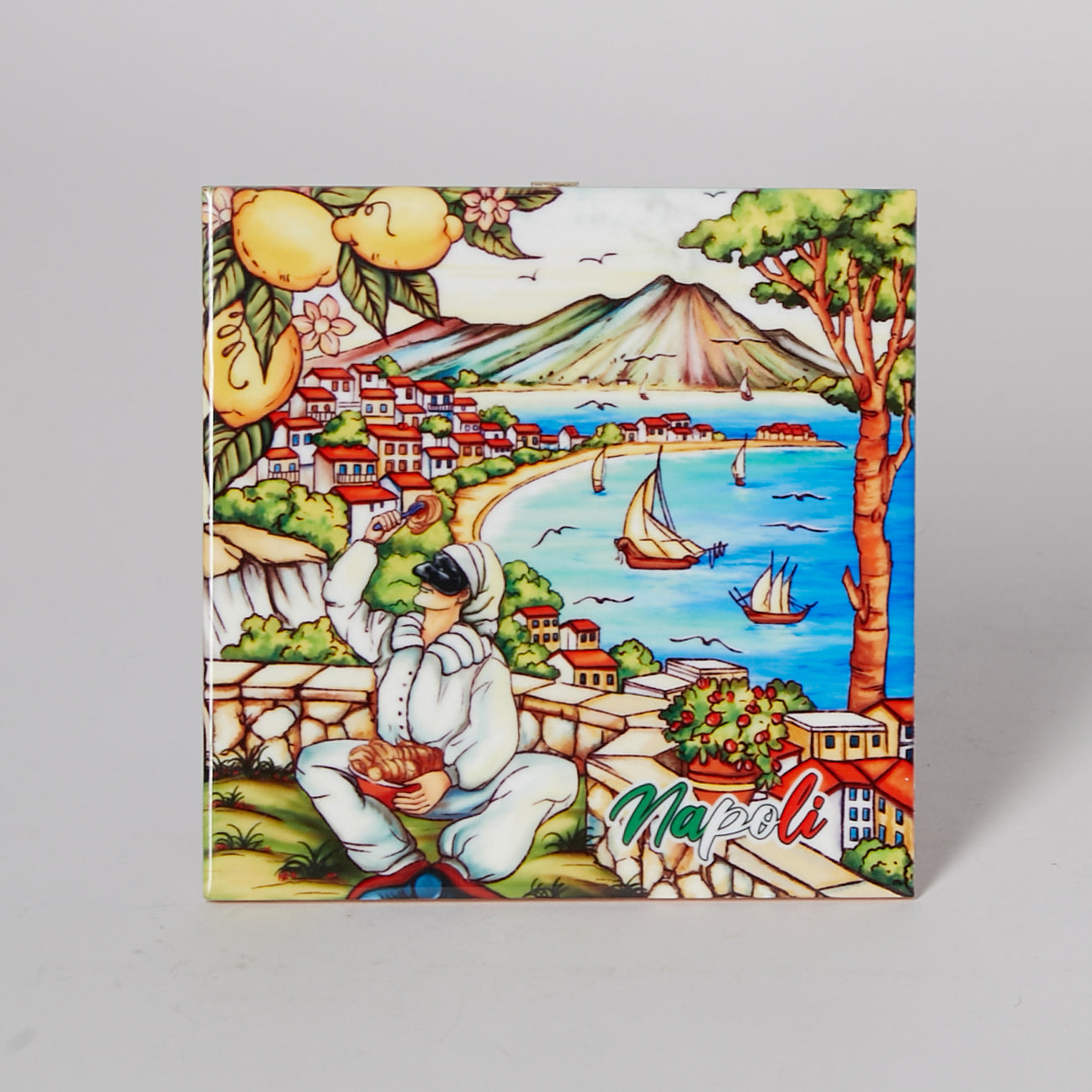 TILE PULCINELLA AND NAPLES