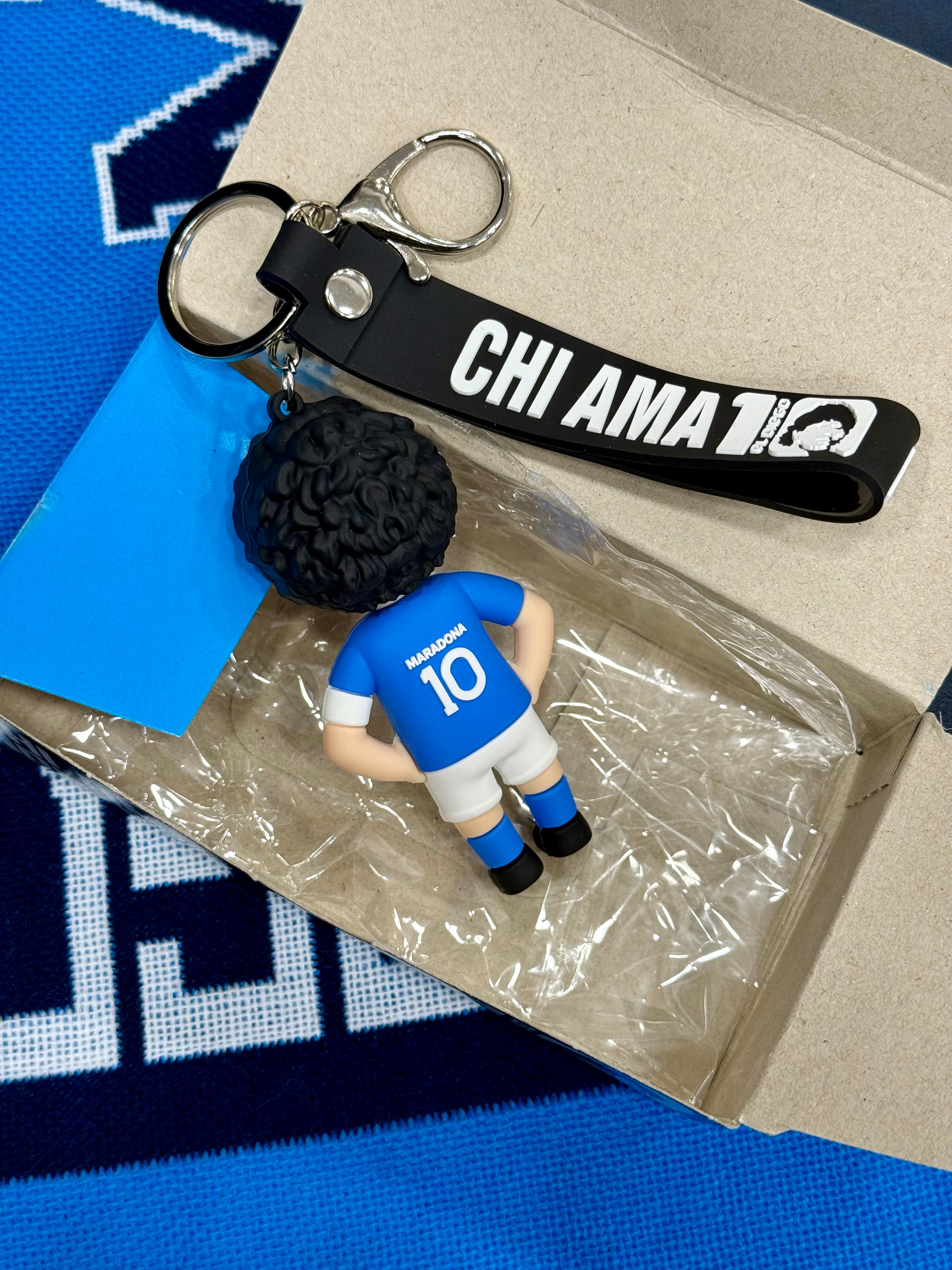 Portachiavi Diego in gomma 3D