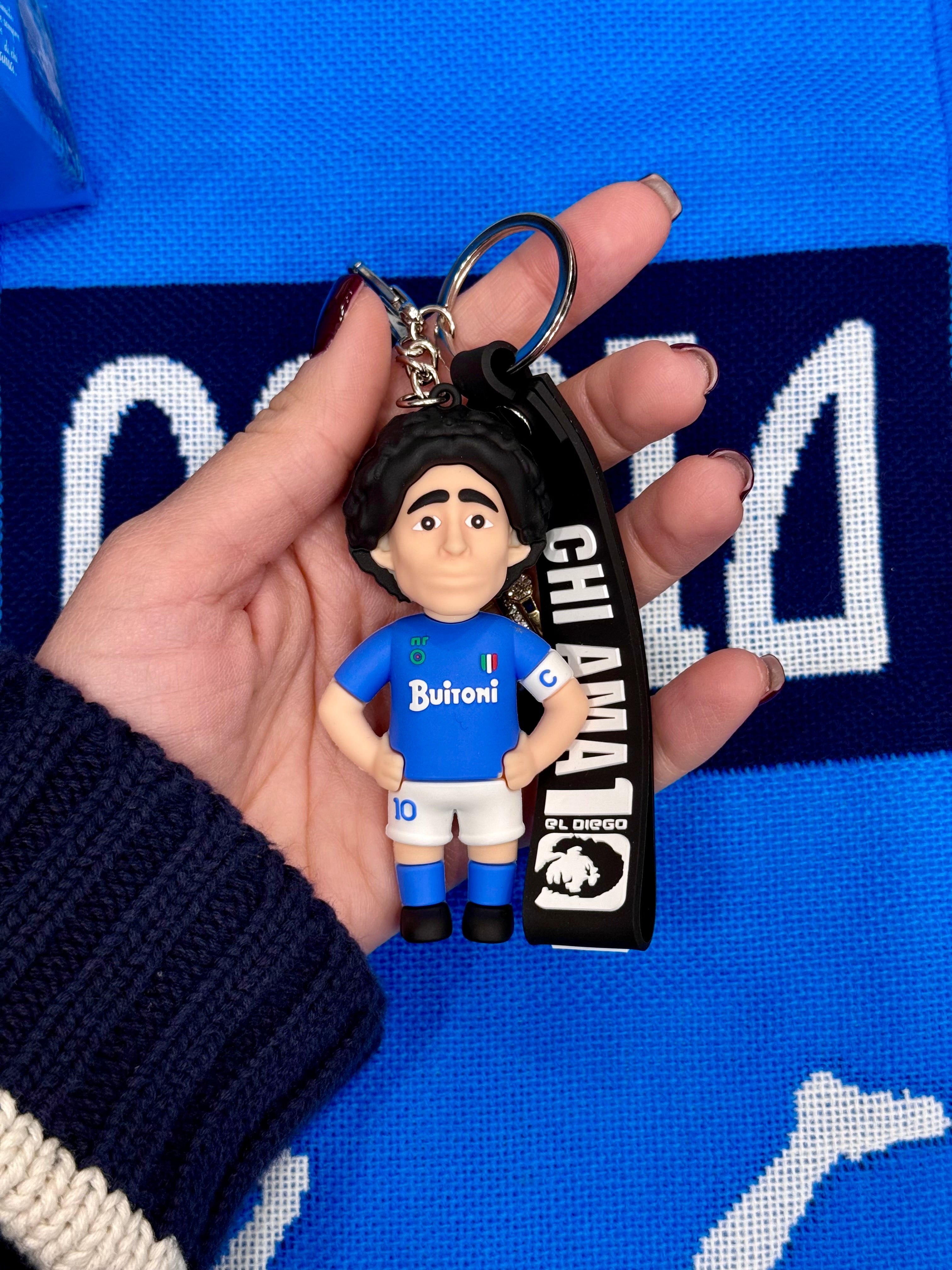 Portachiavi Diego in gomma 3D